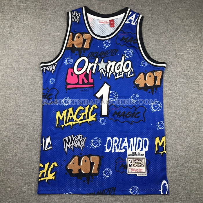 Maillot Orlando Magic Penny Hardaway Slap Sticker Mitchell & Ness 1994-95 Bleu